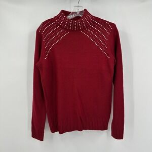 Juicy Couture Womens Y2K Glam Sweater Size M Preppy Embellished Coquette